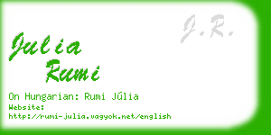 julia rumi business card