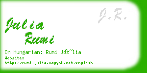 julia rumi business card